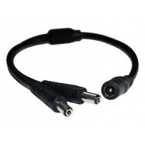 DC splitter connector 5,5mm, 1x female naar 2x male