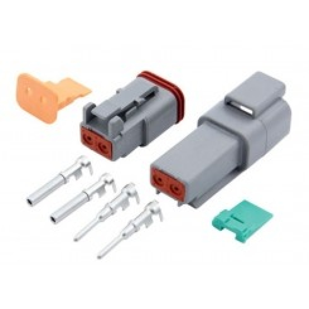 2 stuks Y-vorm Dubbele Uitgangen Deutsch DT DTP DT06-2S 2-pins Adapters Connectors Bedradingsset Voor LED Werklicht, Lichtbalk, Pod Verlichting, Mistlampen