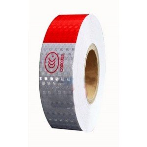 Reflectietape, contourtape, reflecterende tape, kleur wit/rood