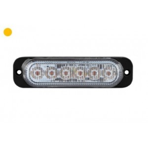 LED flitser ultra dun ambergeel 18w