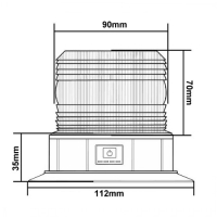 LED zwaailamp met accu/batterij